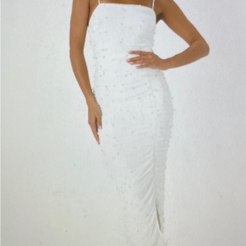 Lulus Pearl Bodycon Bridal Dress NWT